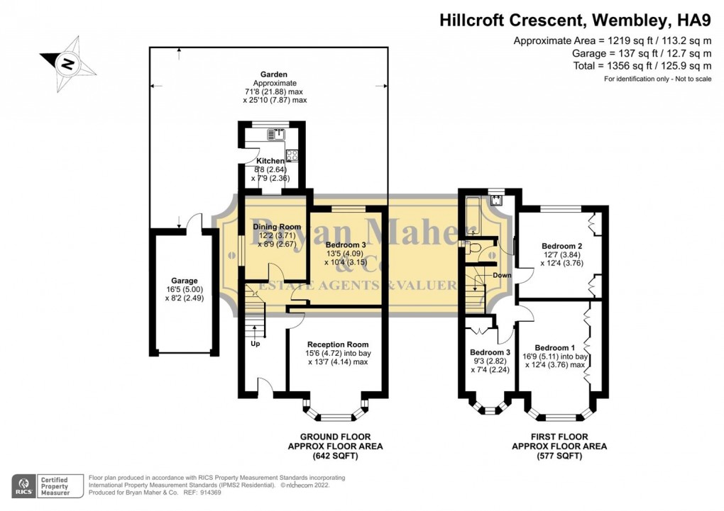 Floorplan for Hillcroft Crescent, Wembley Park