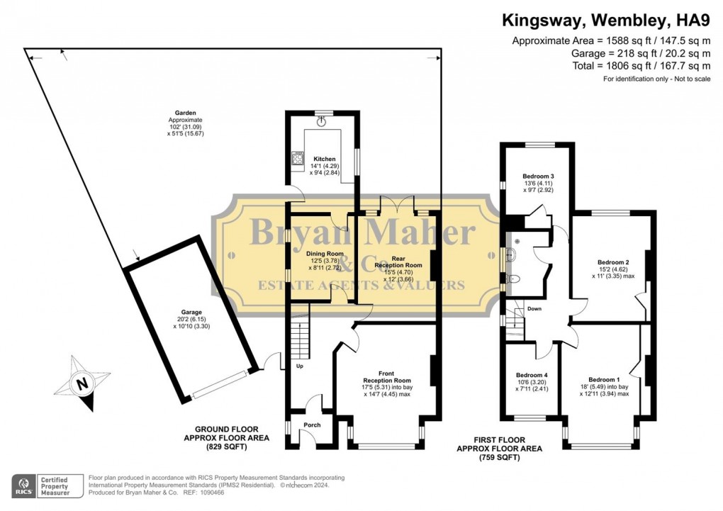 Floorplan for Kingsway, WEMBLEY
