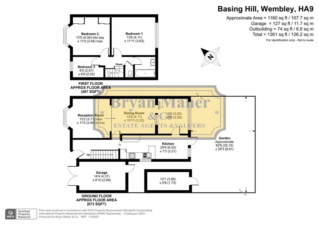 Floorplan for Basing Hill, Wembley Park