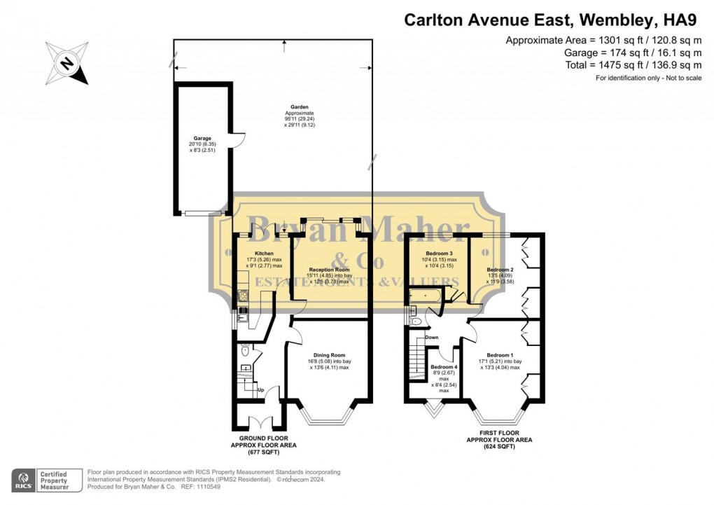 Floorplan for Carlton Avenue East, Wembley