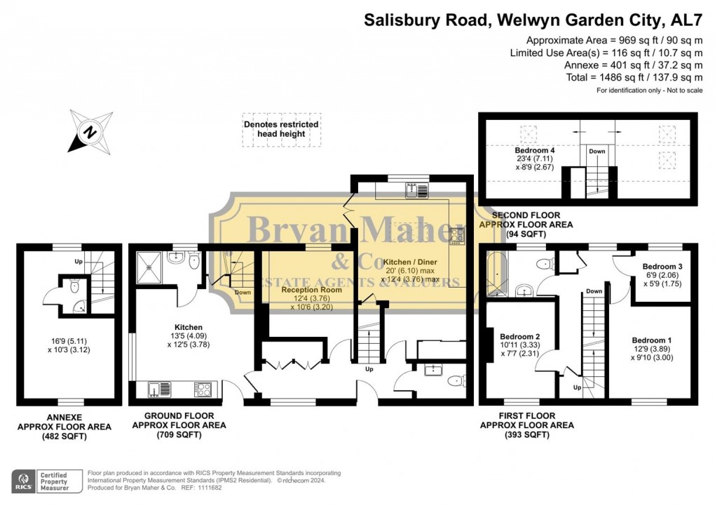 Floorplan for Salisbury Road, Welwyn Garden City