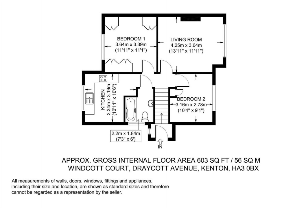 Floorplan for Draycott Avenue, Harrow
