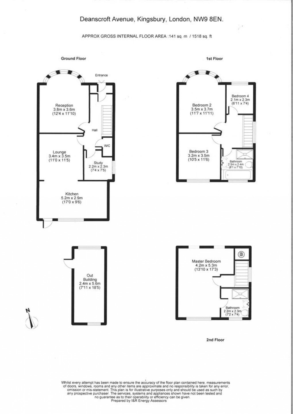 Floorplan for Deanscroft Avenue, London