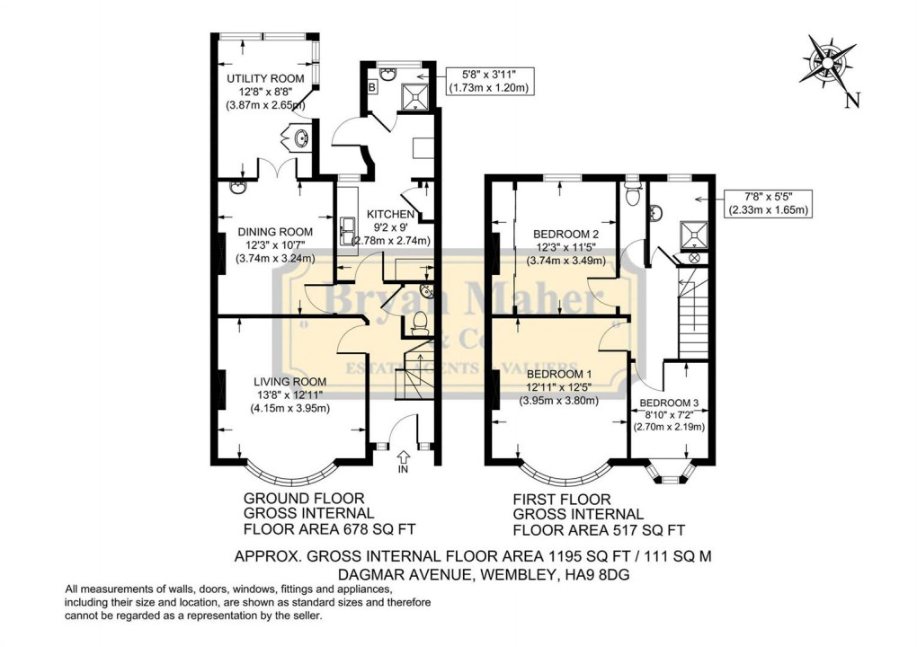 Floorplan for Dagmar Avenue, WEMBLEY