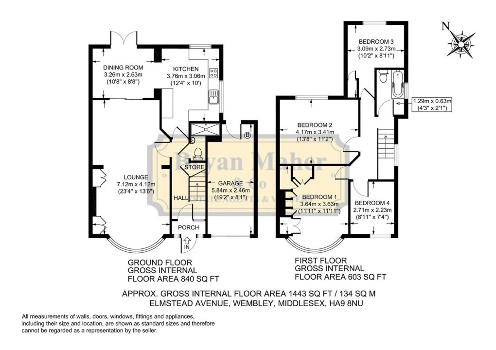 Floorplan for Elmstead Avenue, WEMBLEY PARK