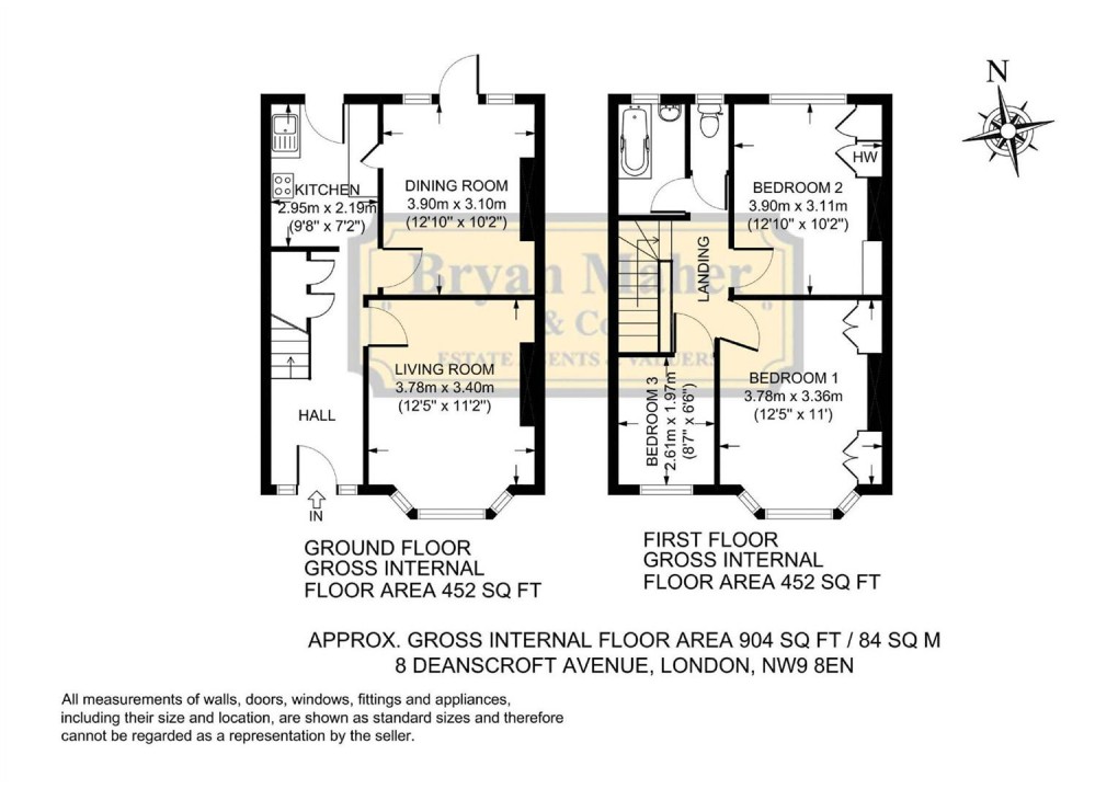 Floorplan for Deanscroft Avenue, London