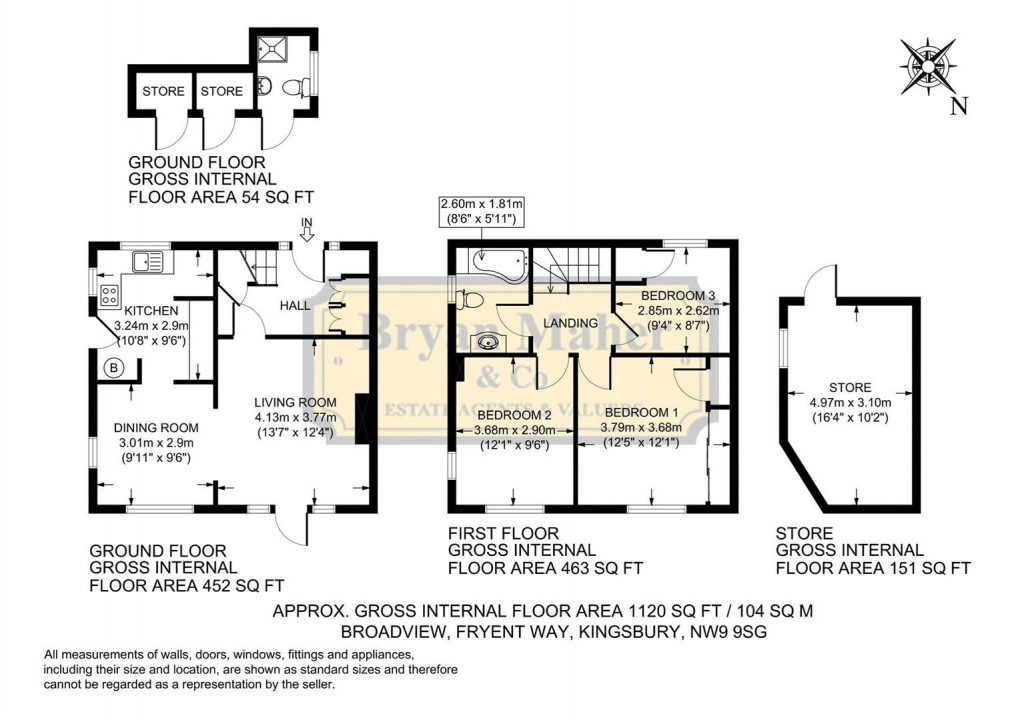 Floorplan for Broadview, Fryent Way, LONDON