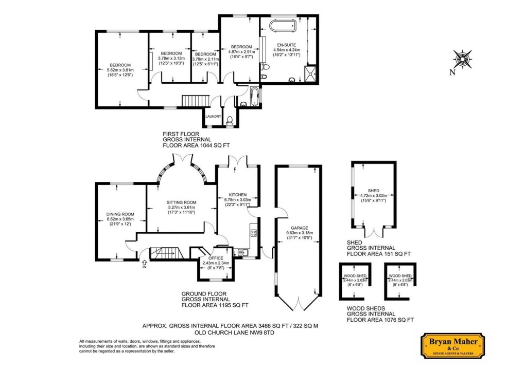 Floorplan for Old Church Lane, LONDON