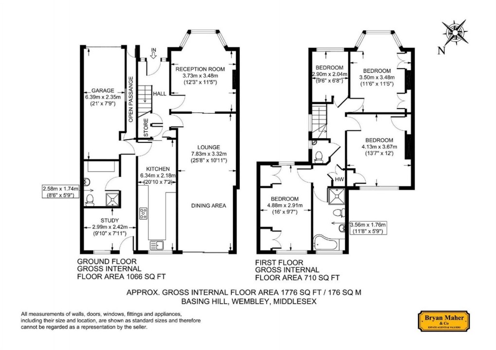 Floorplan for Basing Hill, Wembley