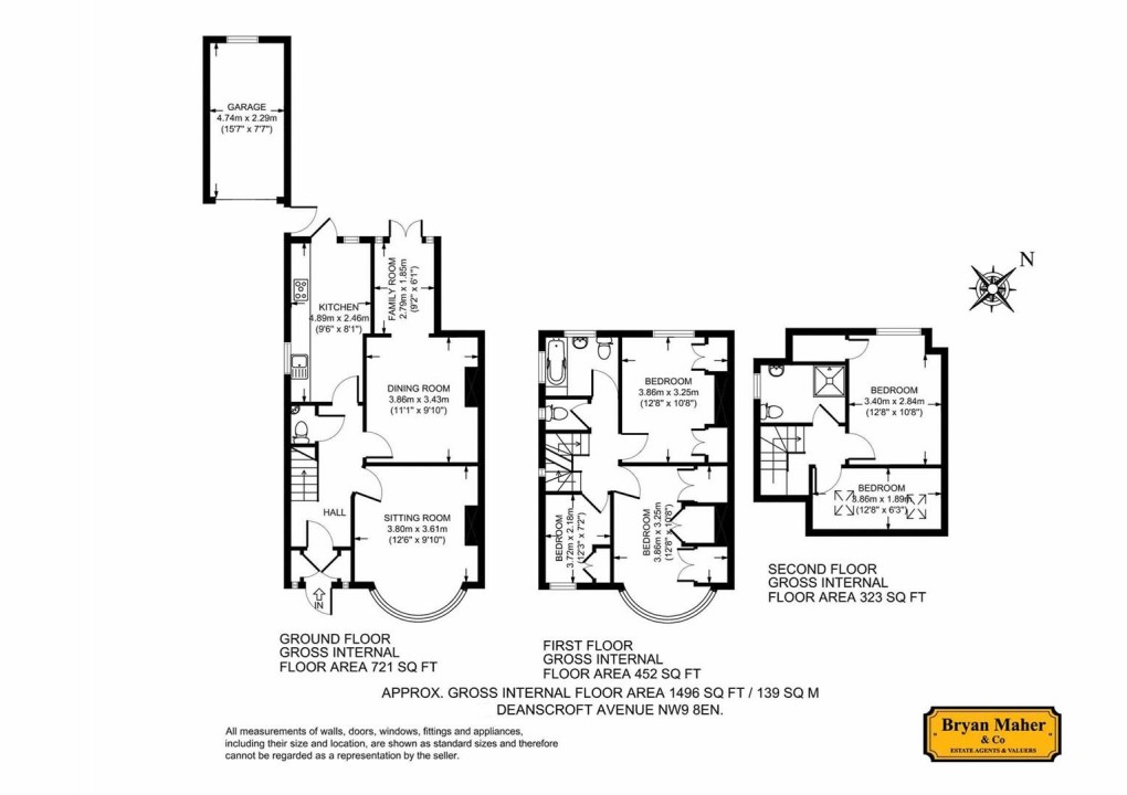 Floorplan for Deanscroft Avenue, LONDON