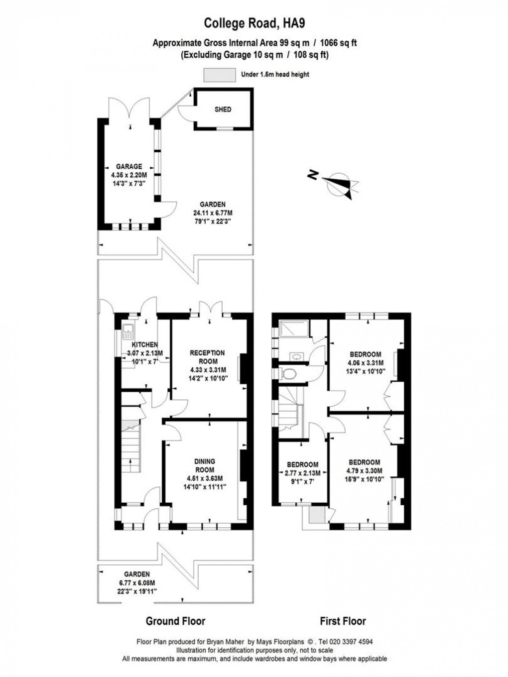 Floorplan for College Road, WEMBLEY
