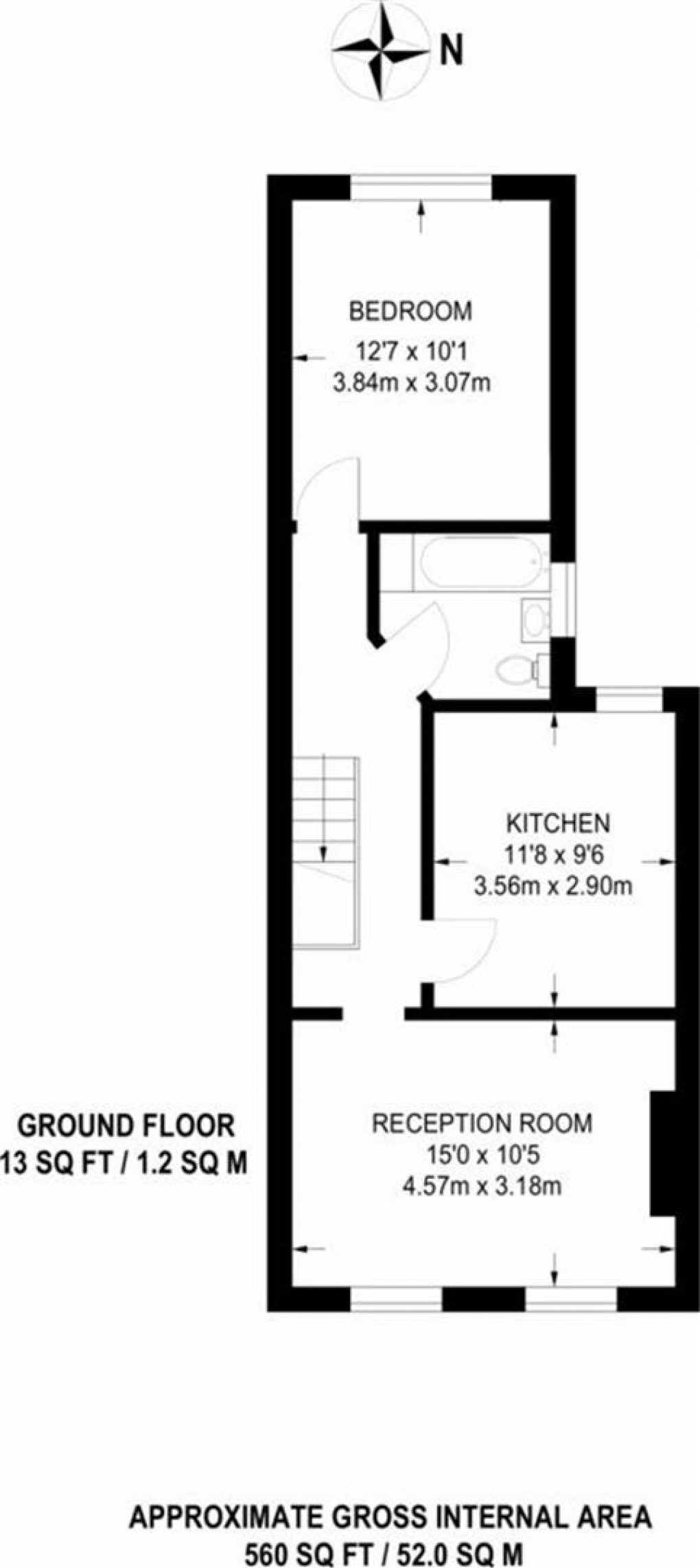 Floorplan for Frognal Avenue, HARROW