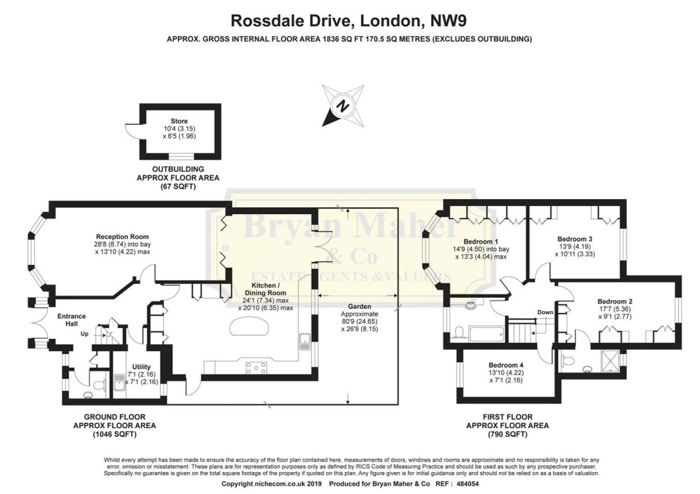 Floorplan for Rossdale Drive, LONDON
