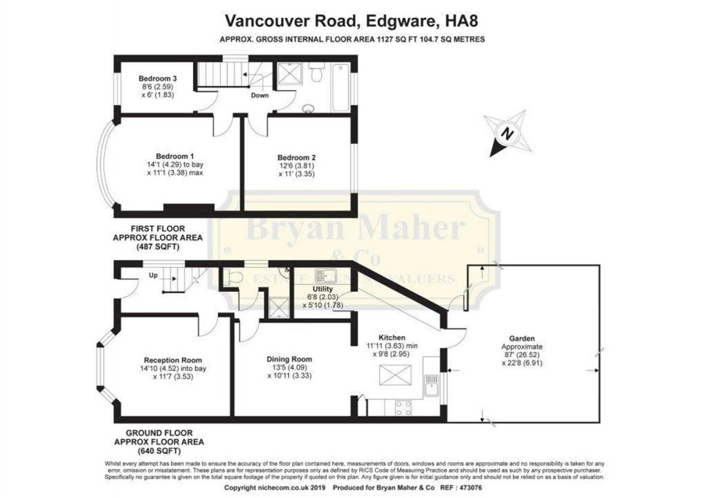 Floorplan for Vancouver Road, EDGWARE