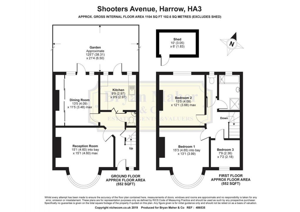 Floorplan for Shooters Avenue, HARROW