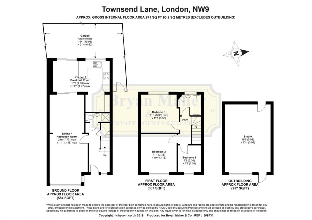 Floorplan for Townsend Lane, LONDON