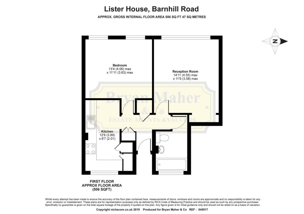 Floorplan for Lister House, Barnhill Road, WEMBLEY PARK