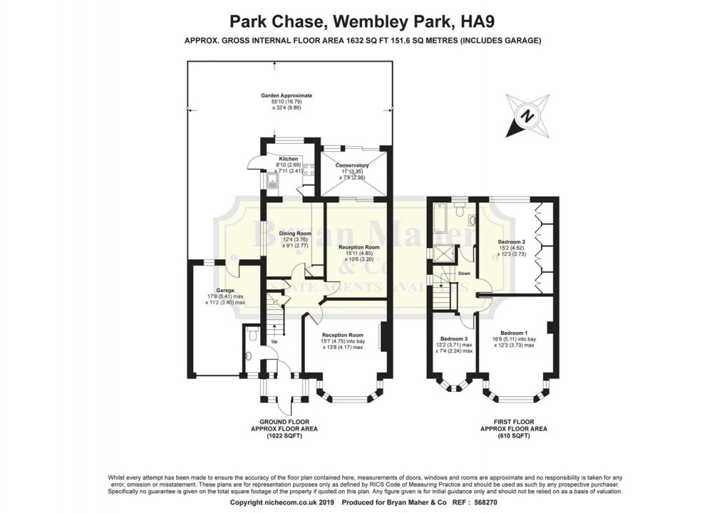 Floorplan for Park Chase, WEMBLEY PARK