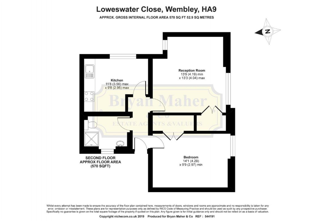 Floorplan for 5 Loweswater Close, WEMBLEY