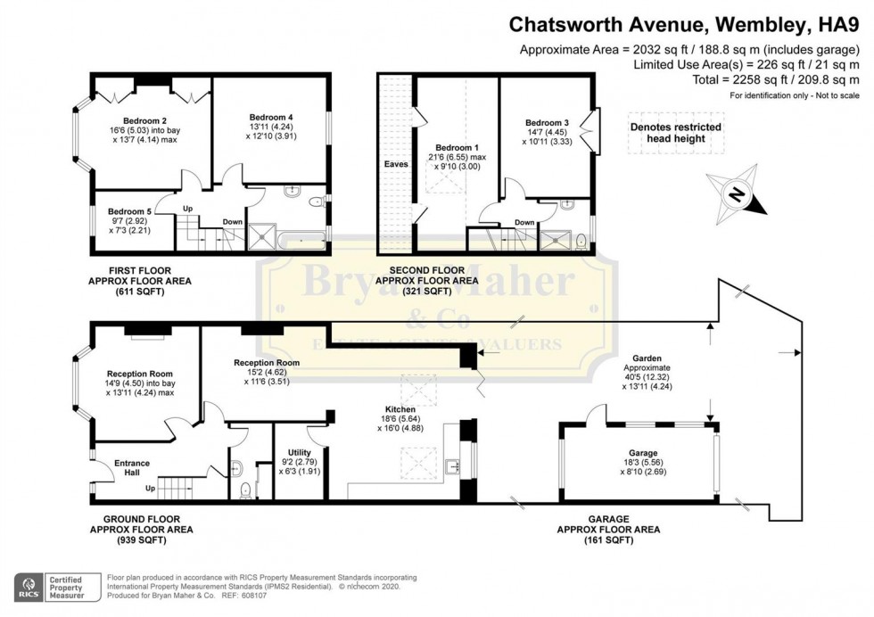 Floorplan for Chatsworth Avenue, WEMBLEY