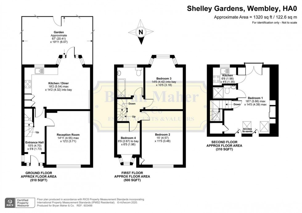 Floorplan for Shelley Gardens, WEMBLEY