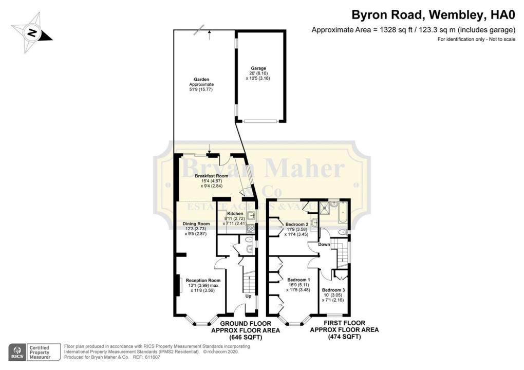 Floorplan for Byron Road, WEMBLEY