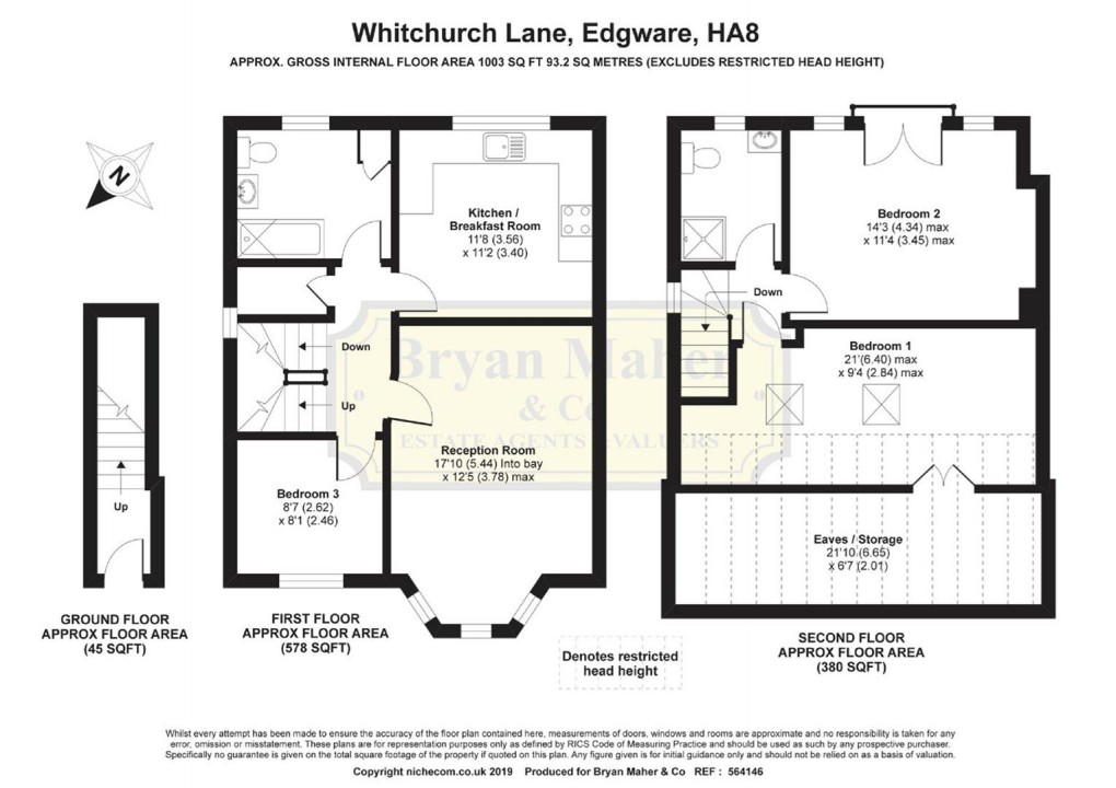 Floorplan for Whitchurch Lane, Edgware