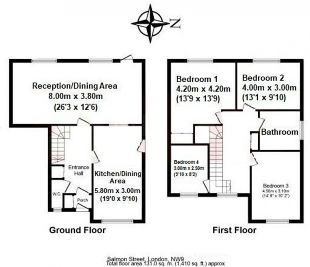 Floorplan for Salmon Street, LONDON