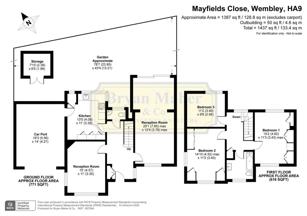 Floorplan for Mayfields Close, WEMBLEY