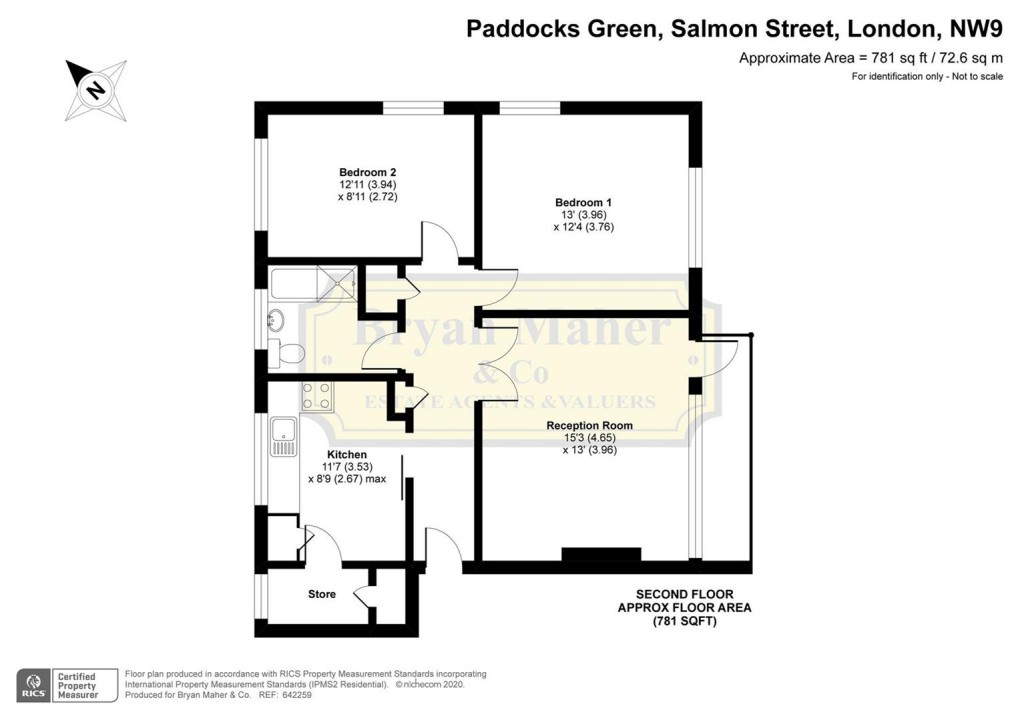 Floorplan for 99 Salmon Street, LONDON