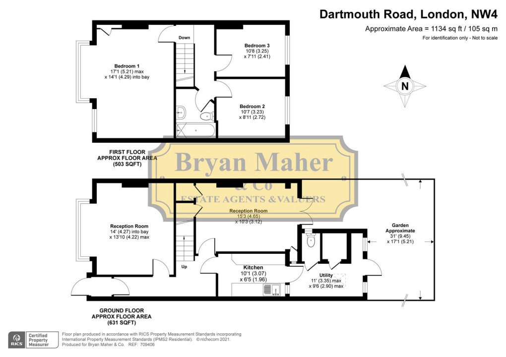 Floorplan for Dartmouth Road, London