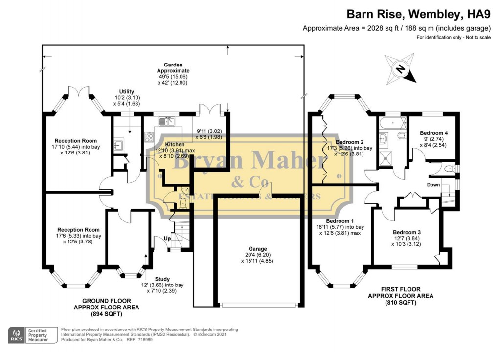 Floorplan for Barn Rise, Wembley Park