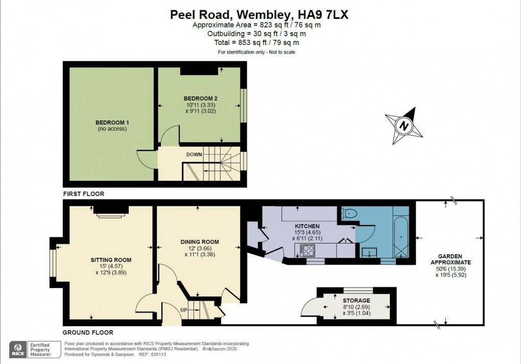 Floorplan for Peel Road, Wembley