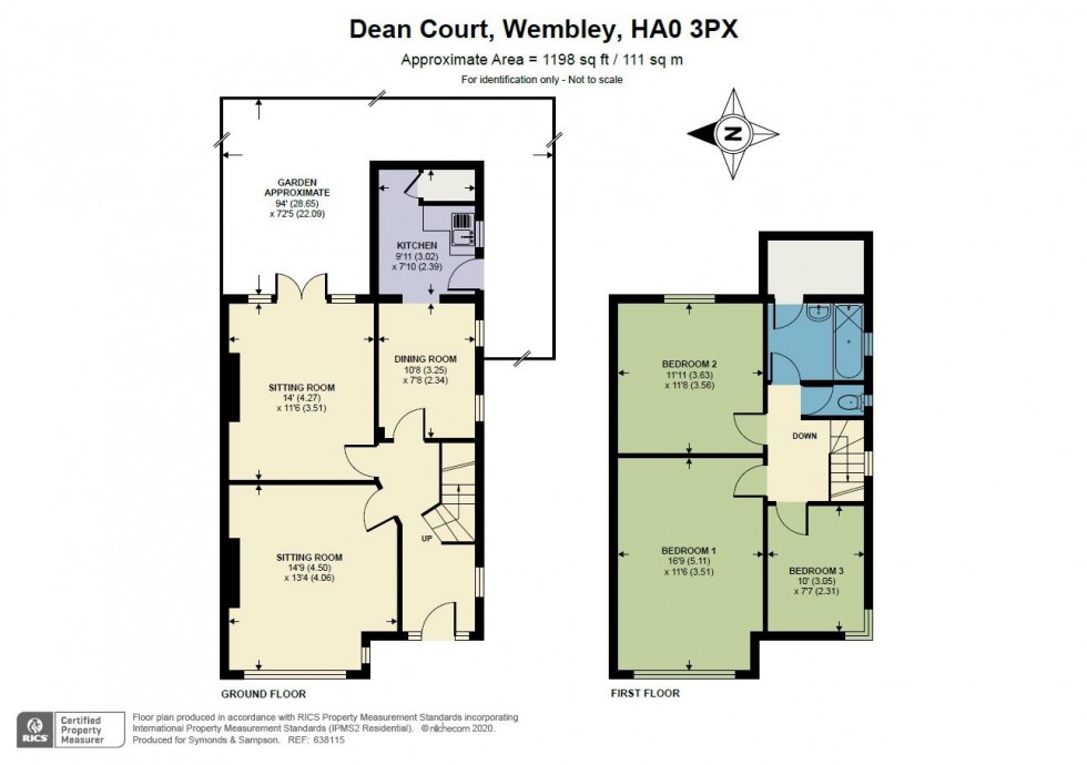 Floorplan for Dean Court, Wembley