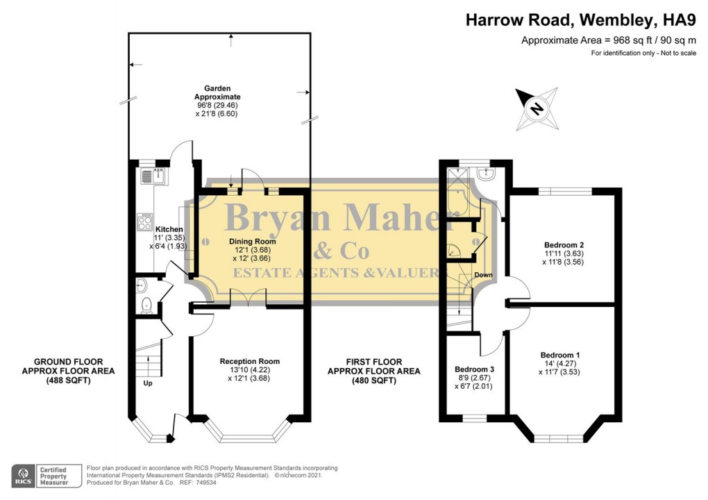 Floorplan for Harrow Road, Wembley