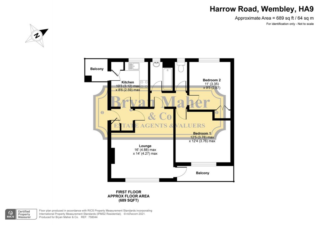 Floorplan for Harrow Road, Wembley