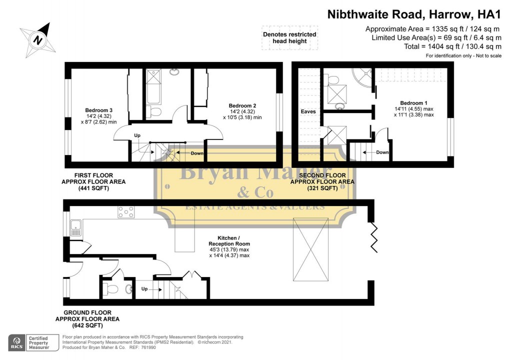 Floorplan for Nibthwaite Road, HARROW