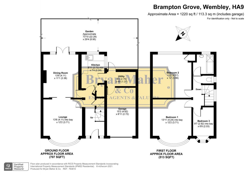 Floorplan for Brampton Grove, Wembley Park