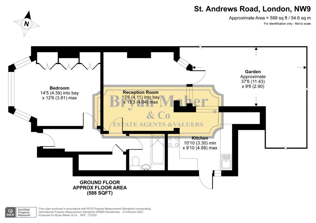 Floorplan for St. Andrews Road, London