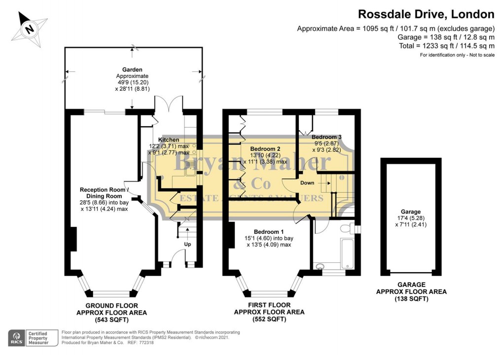 Floorplan for Rossdale Drive, London