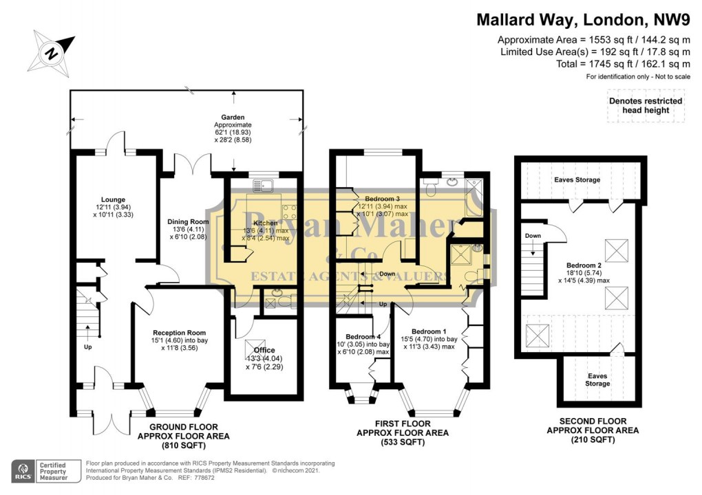 Floorplan for Mallard Way, London