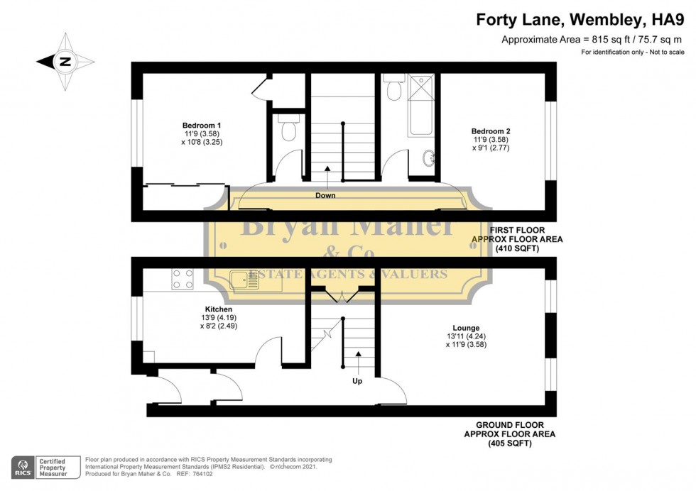 Floorplan for Forty Lane, Wembley Park