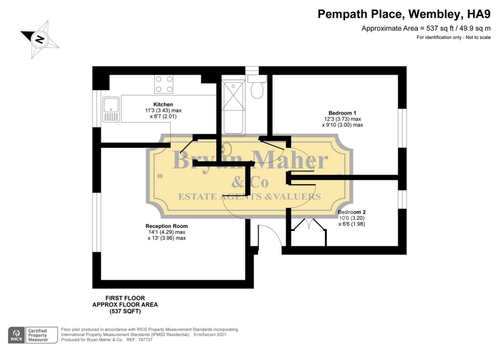 Floorplan for Pempath Place, WEMBLEY