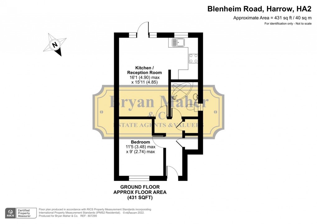 Floorplan for Blenheim Road, Harrow