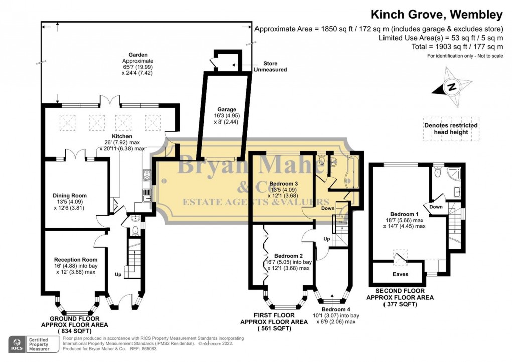 Floorplan for Kinch Grove, Wembley