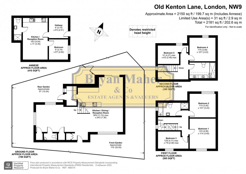 Floorplan for Old Kenton Lane, London
