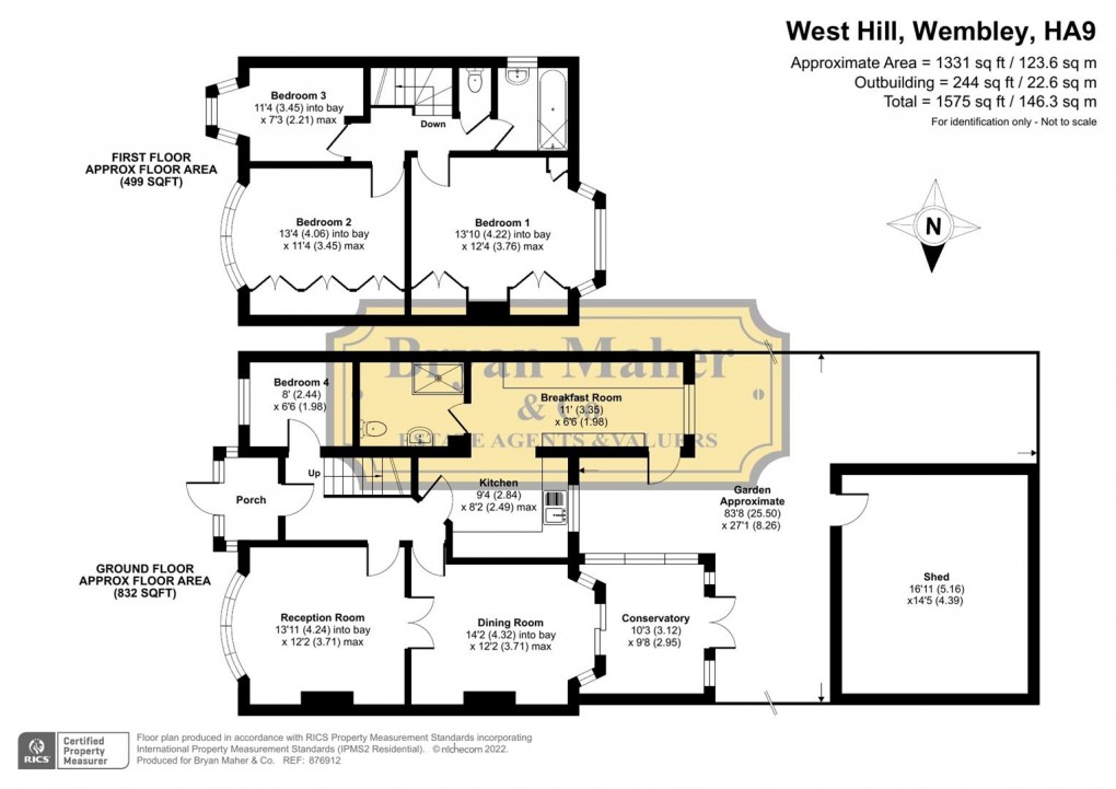Floorplan for West Hill, Wembley