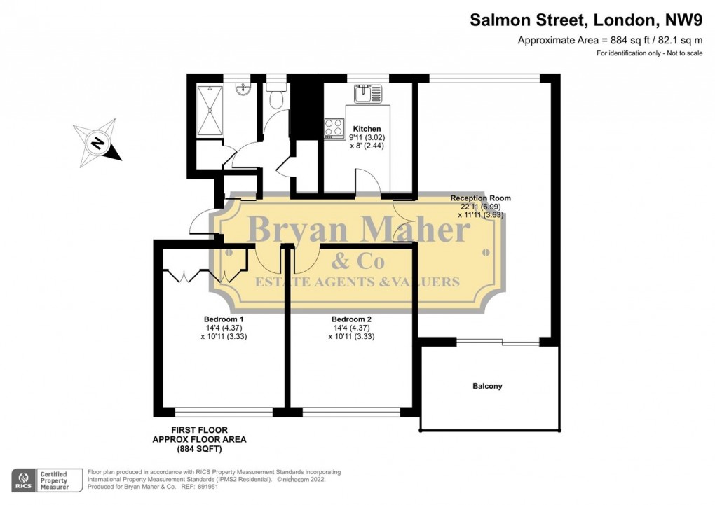 Floorplan for Salmon Street, London