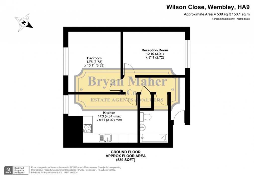 Floorplan for Wilson Close, Wembley