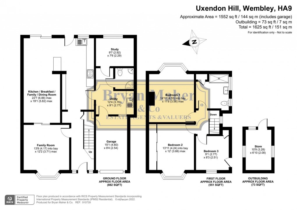 Floorplan for Uxendon Hill, Wembley Park